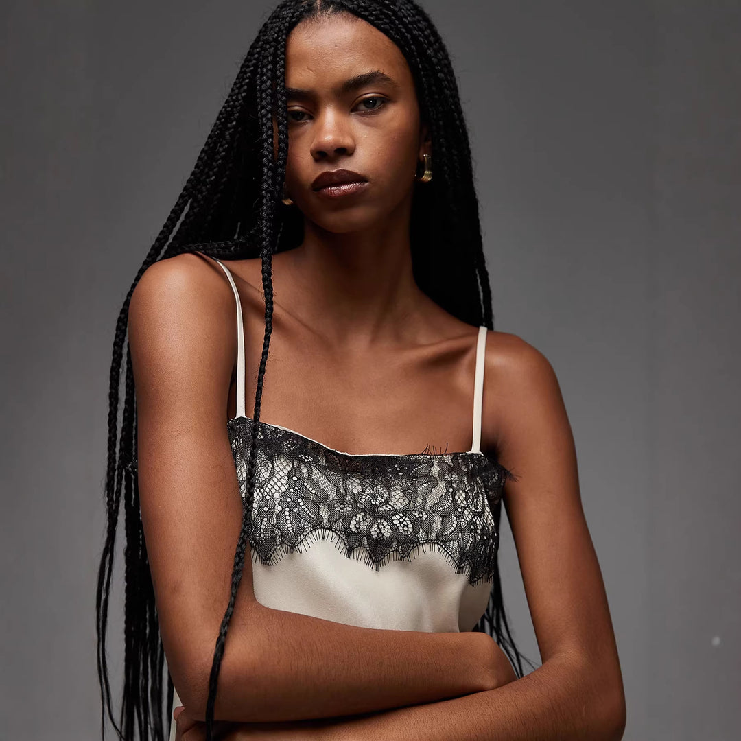 Dame spiss-cami med asymmetrisk snitt Skjora