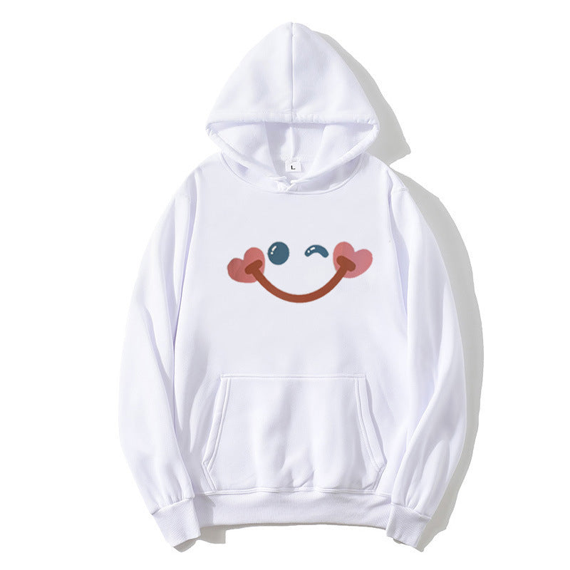 Dame hettegenser med glad smiley-design Skjora