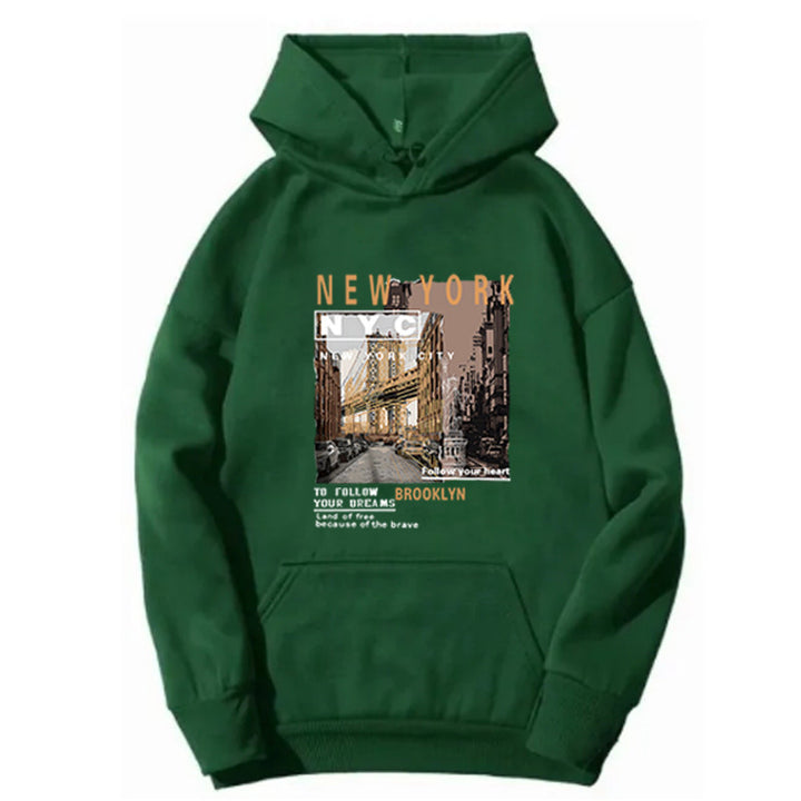 Damen Kapuzenpullover mit stylischem New York Druck Skjora
