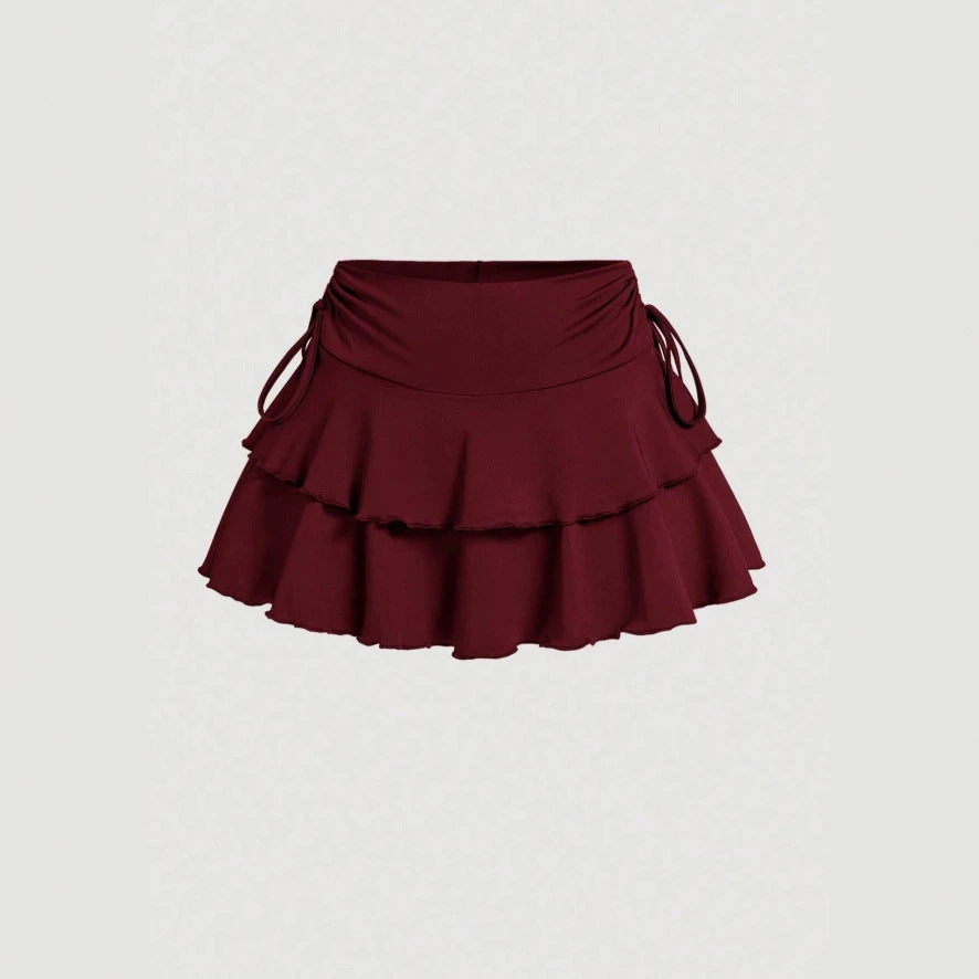 Dame Sporty Skirt med Rüsch og justerbar midje Skjora