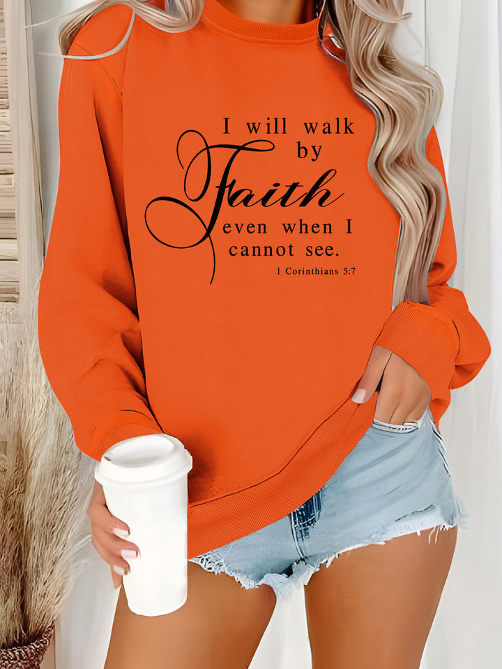 Dame sweatshirt med inspirerende tekst og mykt materiale Skjora