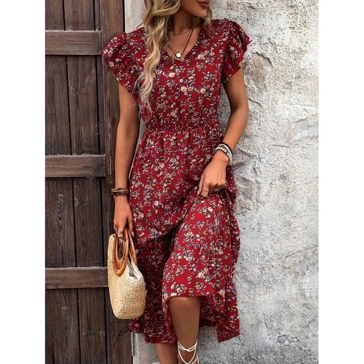 Dame Midi-kjole med blomsterdesign Skjora