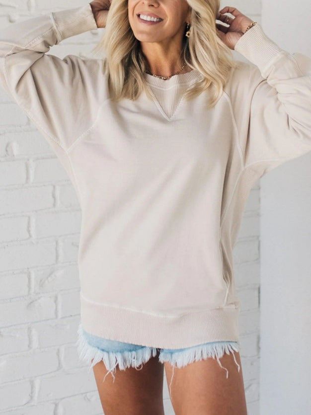 Kvinnelig komfortabel oversized sweatshirt med avslappet design Skjora
