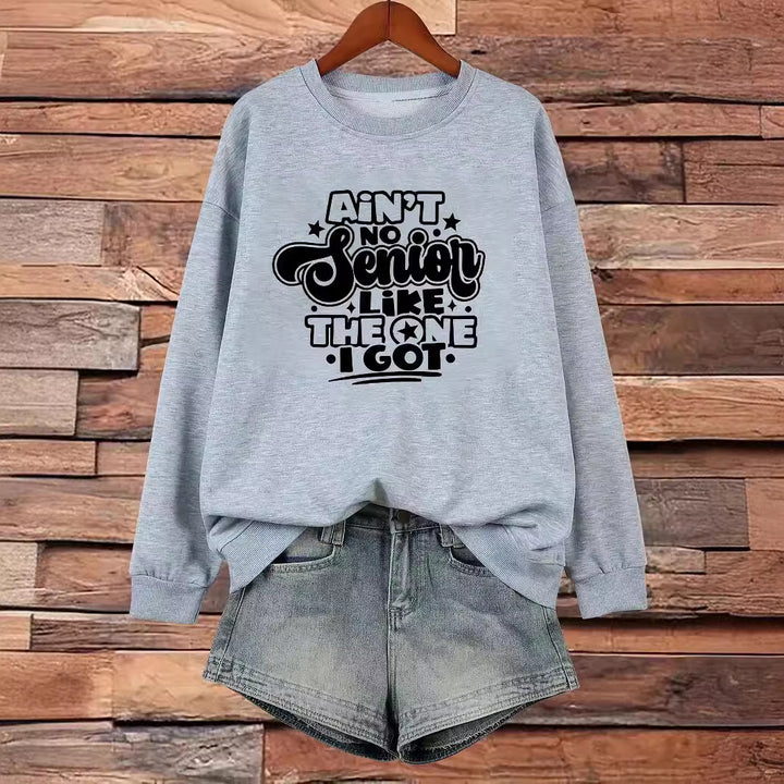 Dame sweatshirt med avslappet slogan design Skjora