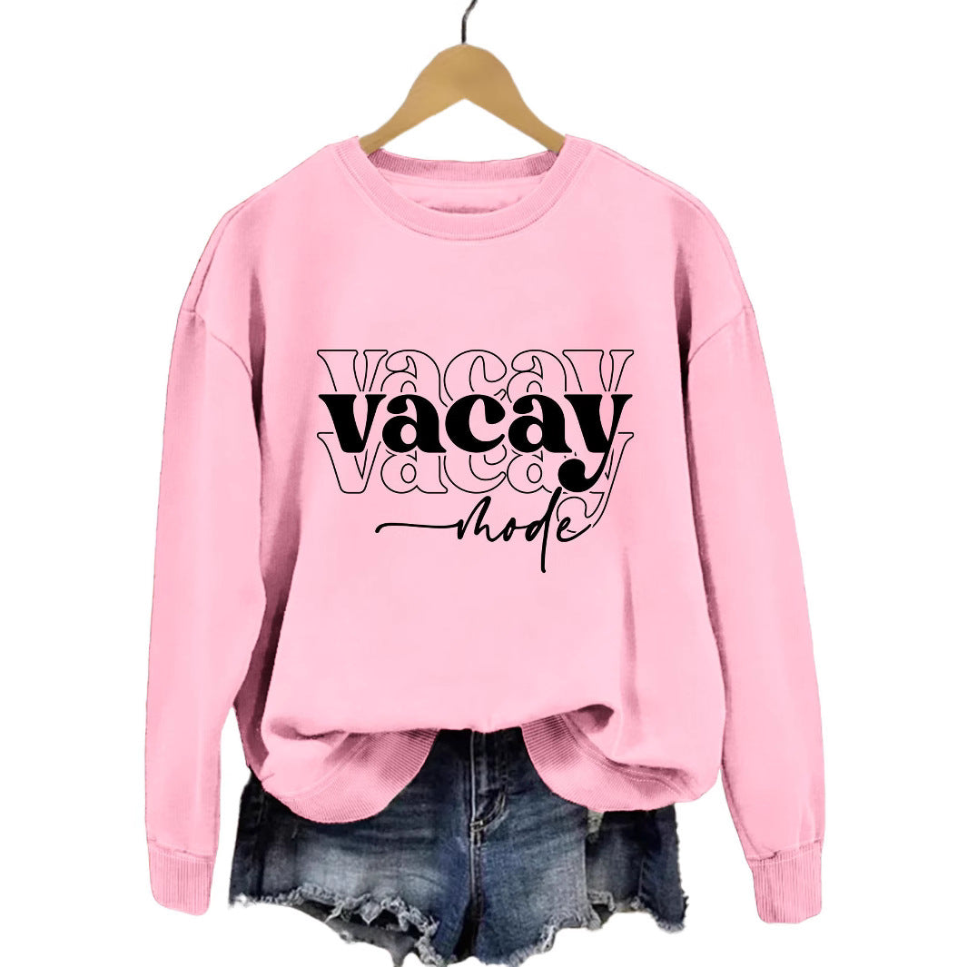 Kvinne sweatshirt med avslappet tekst og avslappet passform Skjora