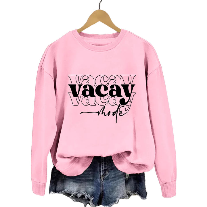 Kvinne sweatshirt med avslappet tekst og avslappet passform Skjora