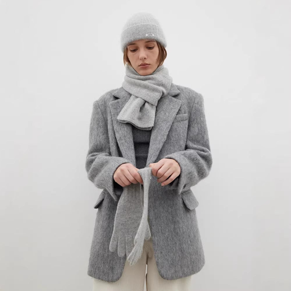 Damer elegant og koselig ullblazer med moderne snitt Skjora