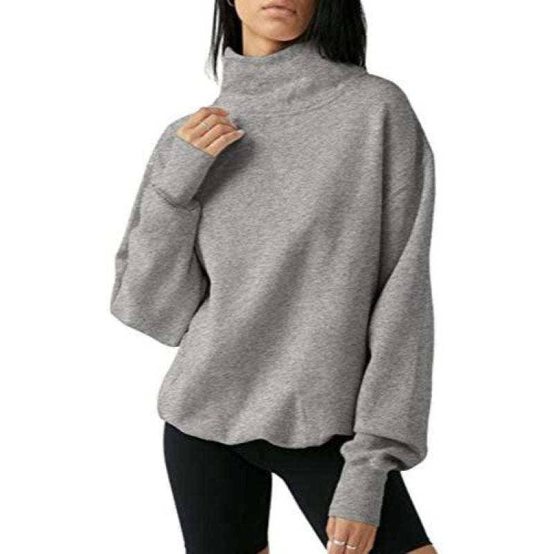 Kvinner Oversized Turtleneck Genser Skjora