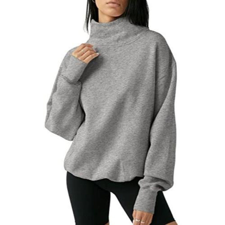 Kvinner Oversized Turtleneck Genser Skjora