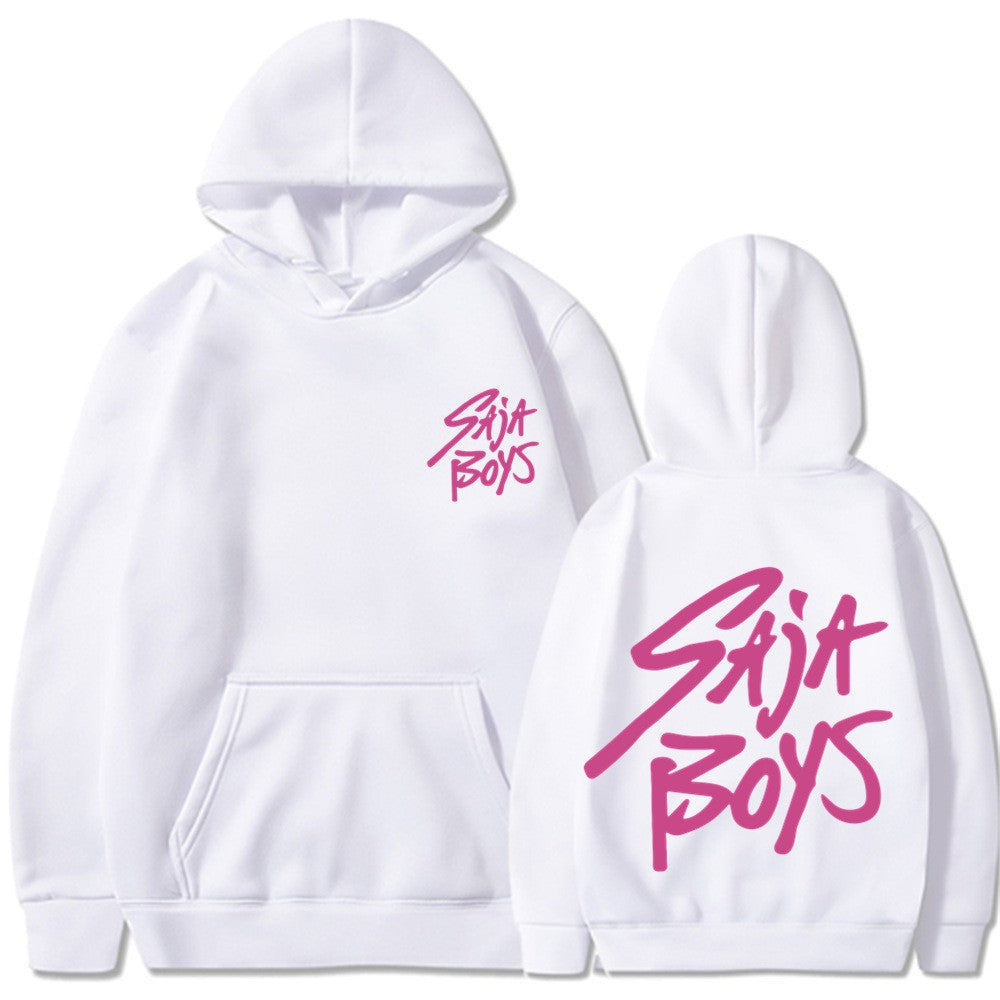 Women's hoodie with distinctive lettering and kangaroo pocket Skjora