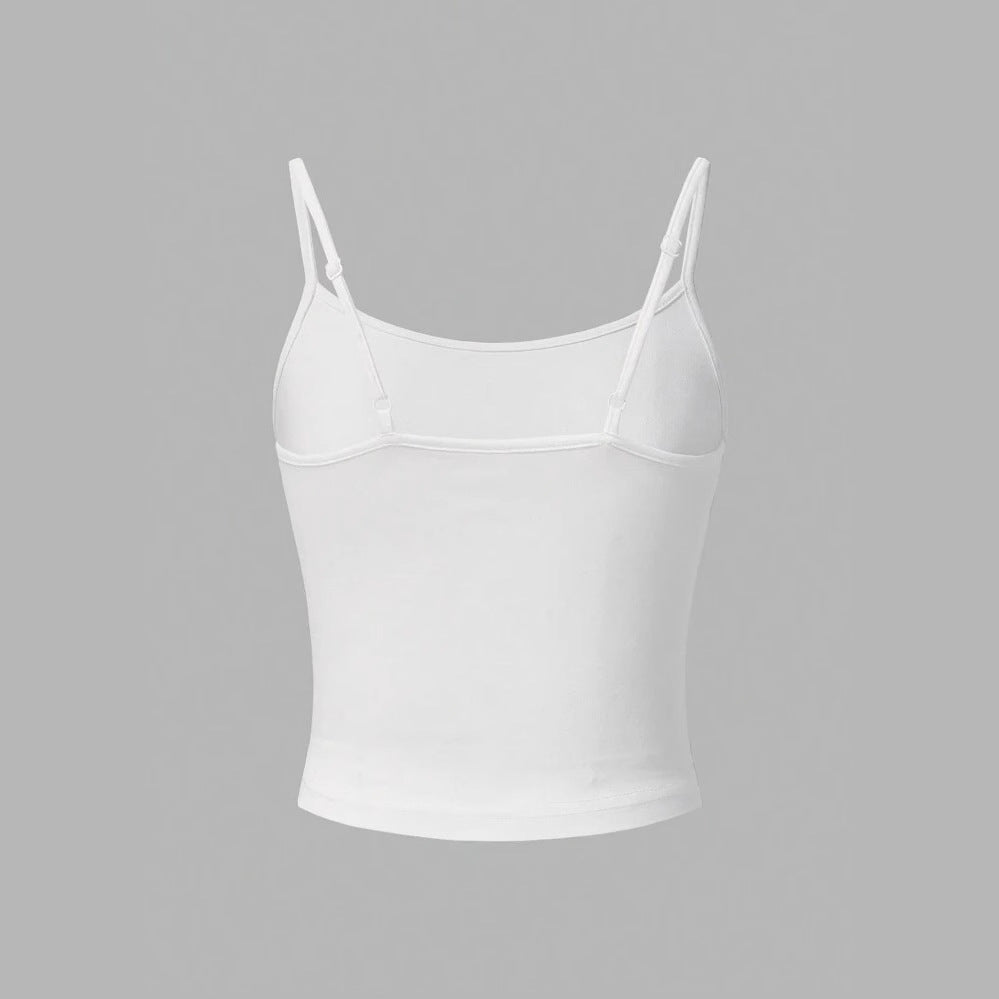 Dame Crop-Top med kreativt kortspillmotiv Skjora