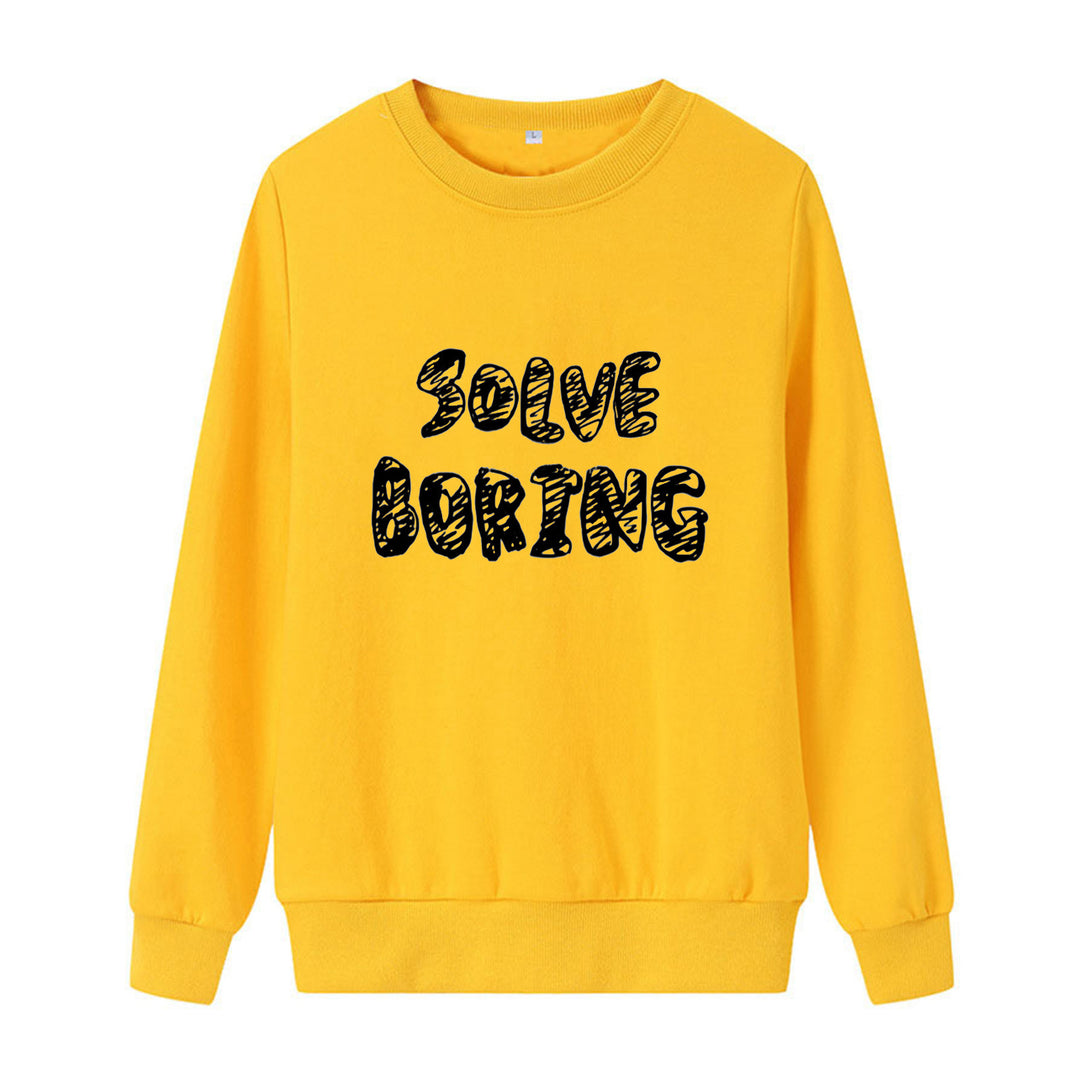 Damen avslappet sweatshirt med kreativ tekst Skjora