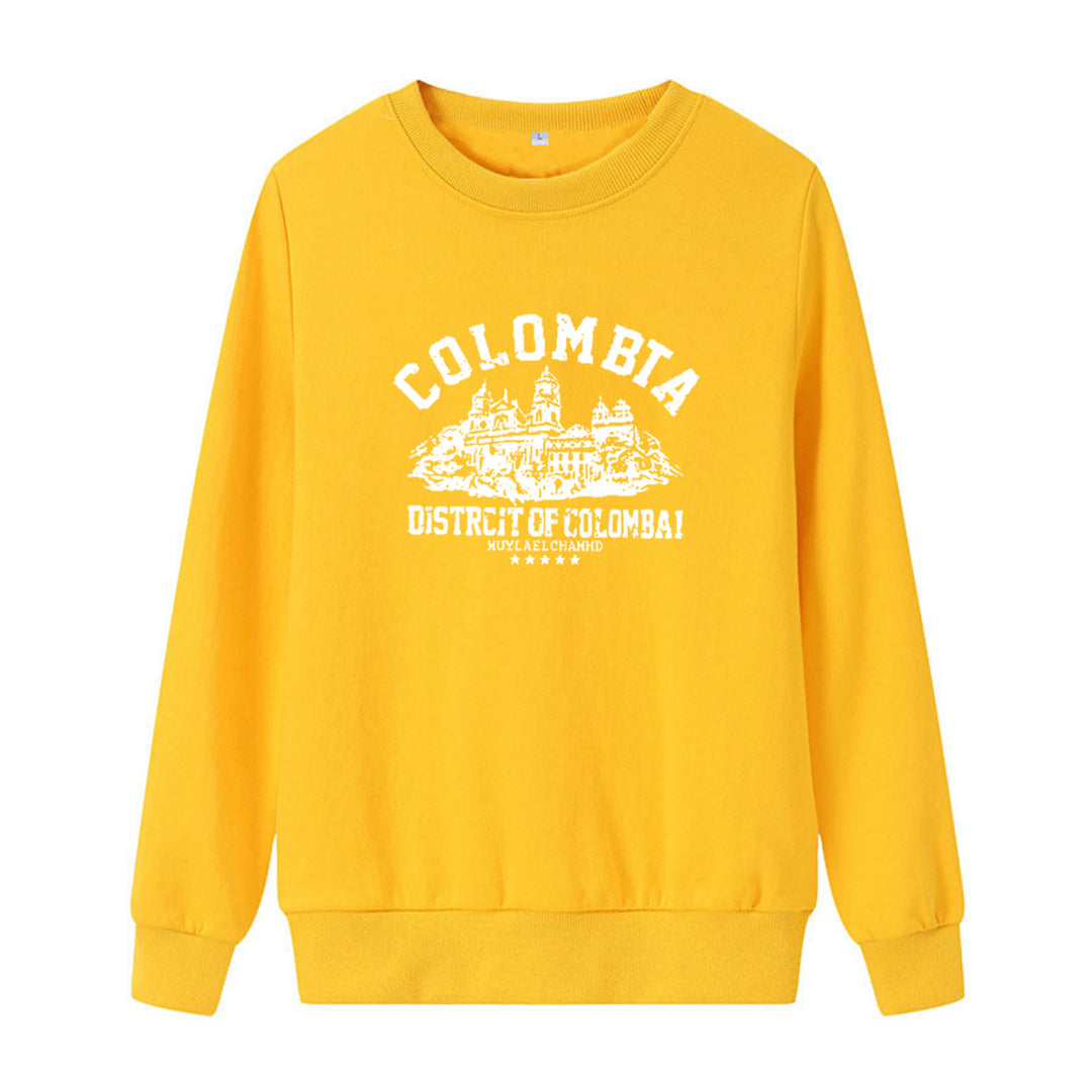 Dame sweatshirt med kreativ Colombia-print Skjora