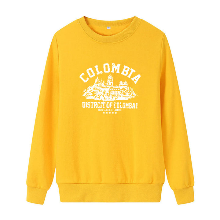 Dame sweatshirt med kreativ Colombia-print Skjora