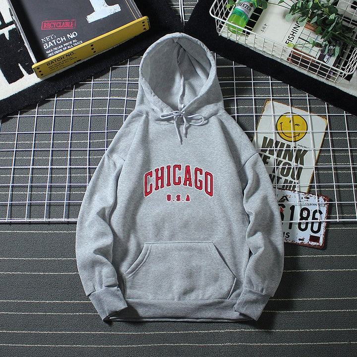 Damen Kapuzenpullover mit urbanem Chicago-Print Skjora