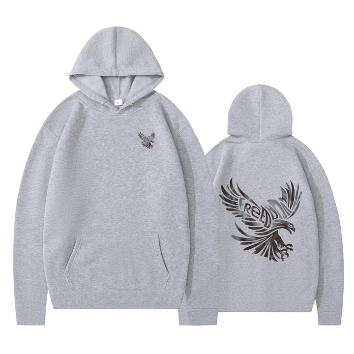 Dame hoodie med ikonisk ørn design og myk innerforet Skjora