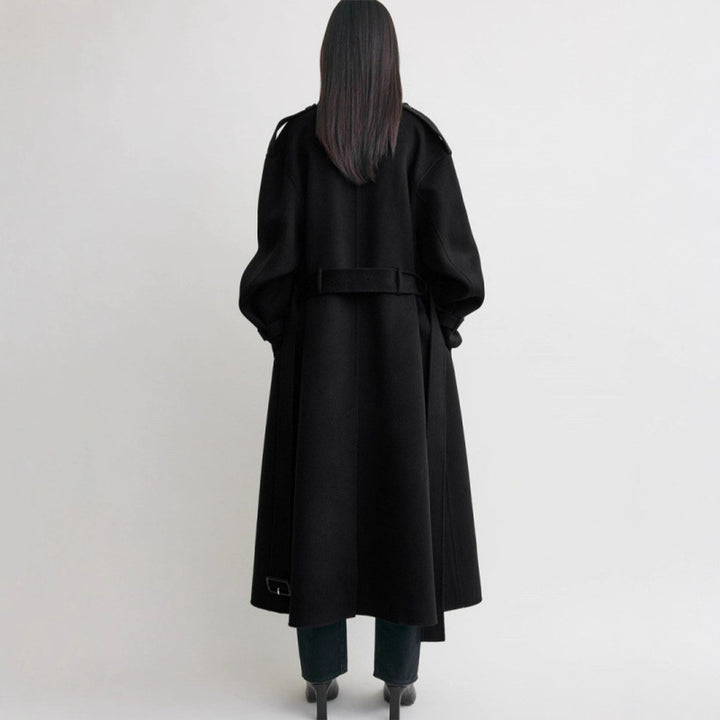 Damer elegant overlang ull trenchcoat Skjora