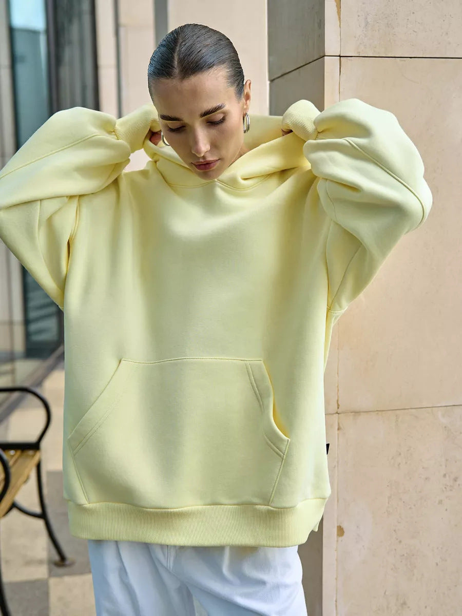 Dames oversized hoodie met volumineuze mouwen en geïntegreerde kangoeroezak Skjora