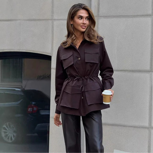 Damer Casual Utility Vest med praktiske lommer og justerbar snor Skjora