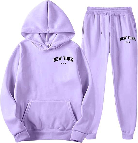 Women's Hooded Sweat Suit with high-quality material and modern lettering Skjora