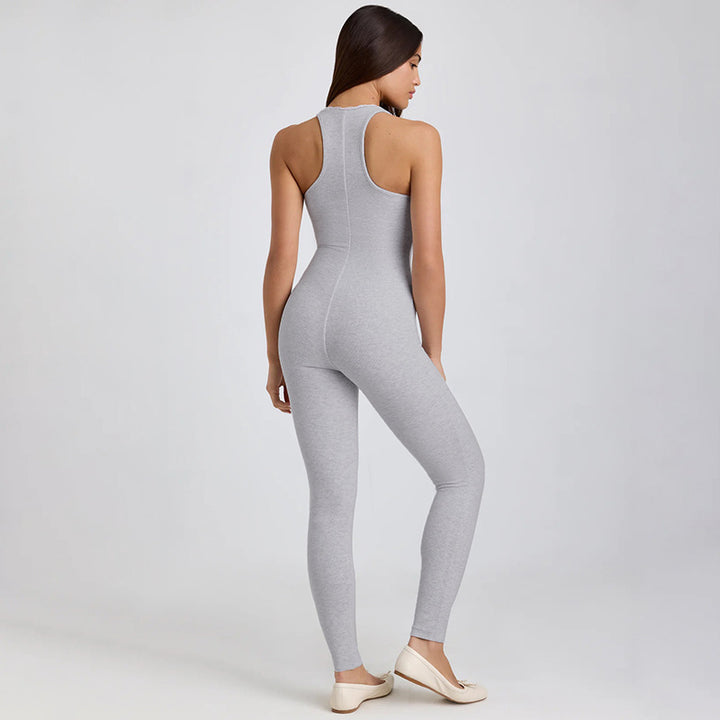Dame Sporty one-piece med spaghetti stropper og figursydd silhuett Skjora