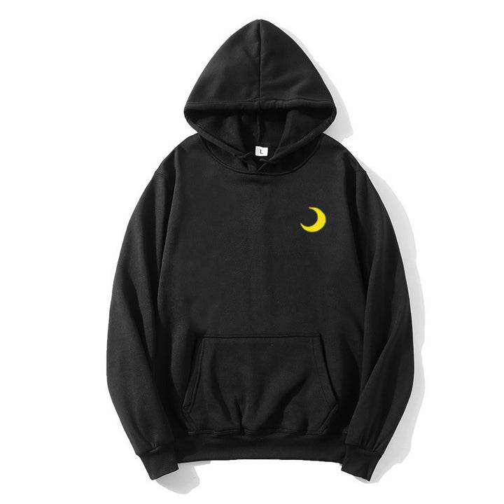 Damen Kapuzenpullover mit süßem Mondmotiv Skjora