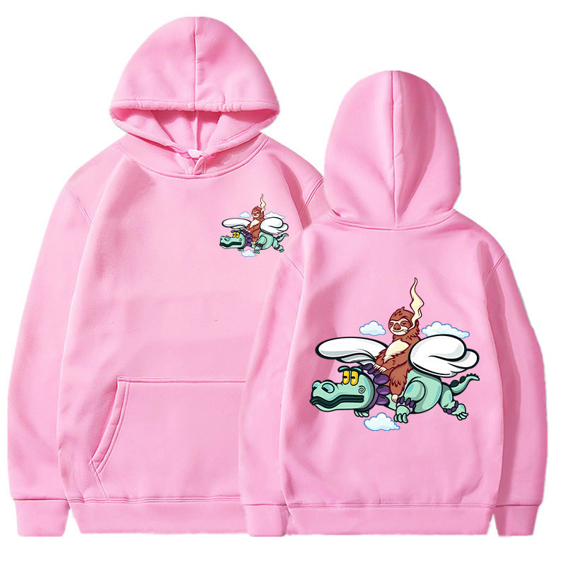 Dame hoodie med kreativt grafisk design og høy kvalitet interiør Skjora