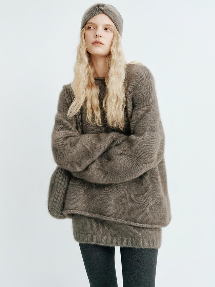 Damer Koselig Oversized-genser laget av mohair Skjora