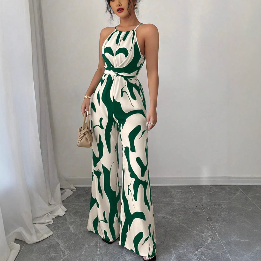 Women's Overall with Wide Legs and Modern Pattern Skjora