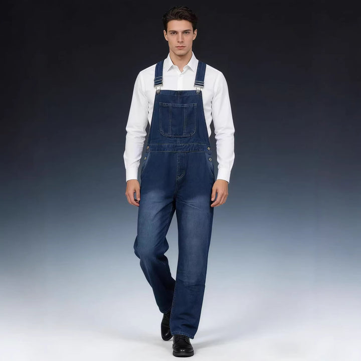Herren Casual Bomull Dungarees Skjora