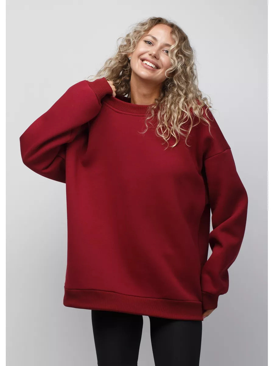 Dame oversized genser med en avslappet passform og brede ermer Skjora