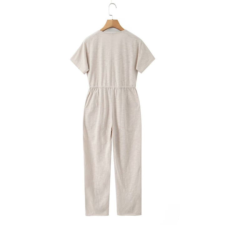 Dame jumpsuit med midjejustering og praktiske lommer Skjora