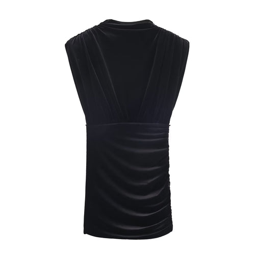 Women's elegant top with wrap design and luxurious draping Skjora