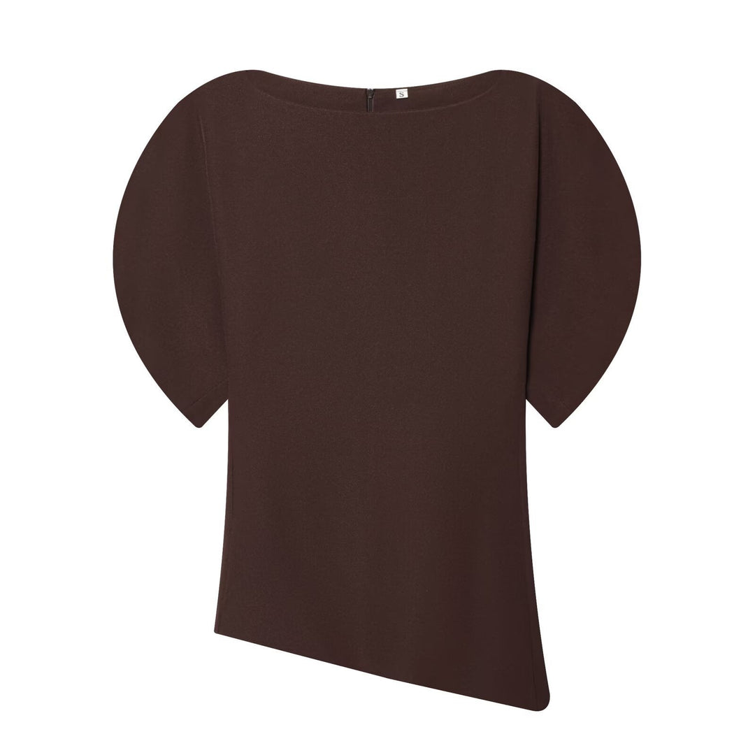Damer asymmetrisk topp med innovative flate ermer Skjora