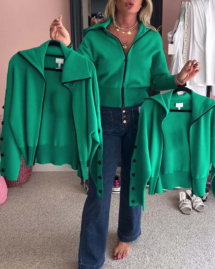 Kvinner casual cardigan med elegante knappedetaljer Skjora
