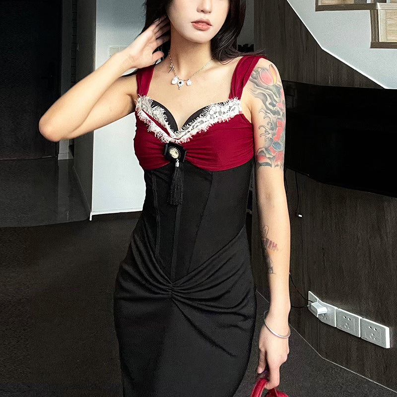 Dame Elegant maxikjole med dekadent bustier-overdel og dekorerte detaljer Skjora