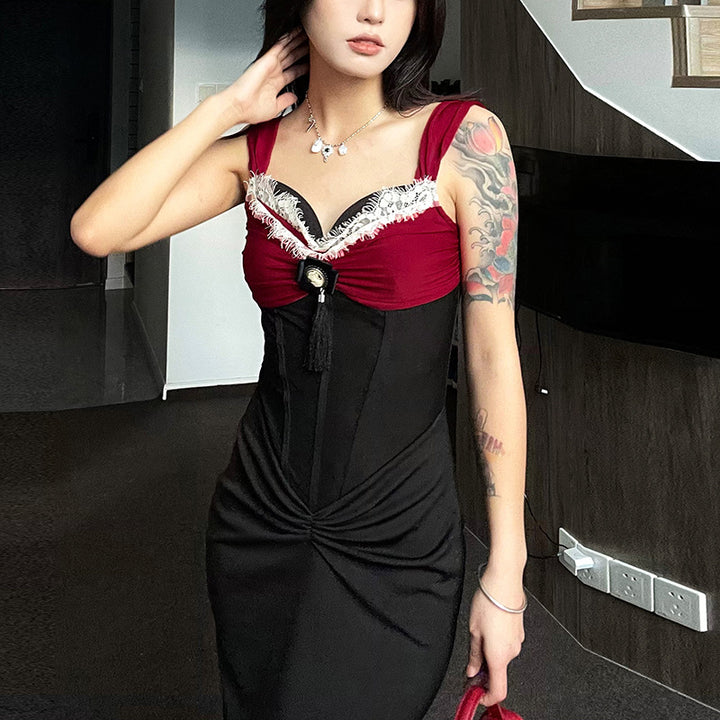 Dame Elegant maxikjole med dekadent bustier-overdel og dekorerte detaljer Skjora