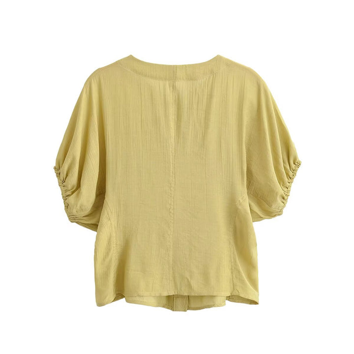 Dame bomullsovershirt med ballongermer Skjora