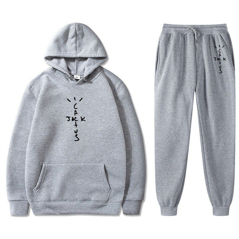 Damer Hoodie og Joggebukse Sett med Kreativ Skrift Skjora