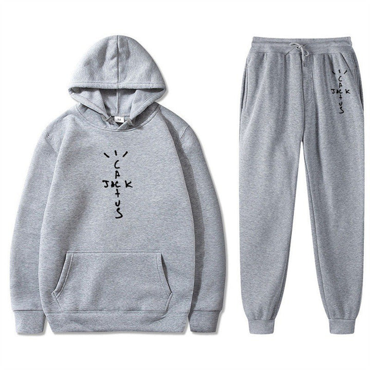 Damer Hoodie og Joggebukse Sett med Kreativ Skrift Skjora