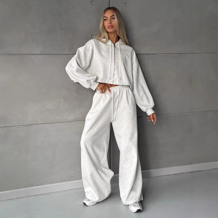 Dame hoodie treningsdrakt i urban stil med ledig passform Skjora