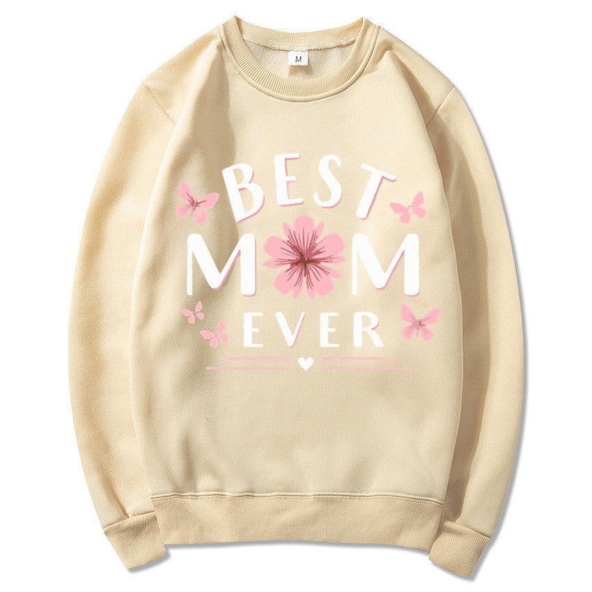Dame sweatshirt med leken favorittutsagn og blomsterdesign Skjora