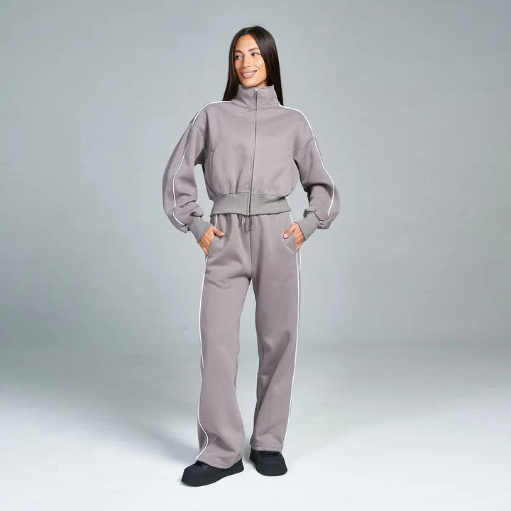 Dame sporty fritidsdress med høy krage Skjora