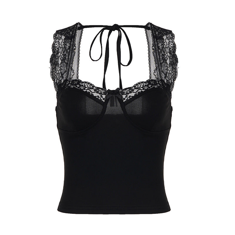 Dame Spagettibånd Camisole med elegant snitt og lekne detaljer Skjora