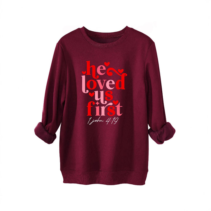 Dame sweatshirt med vennlig slagord og avslappet snitt Skjora