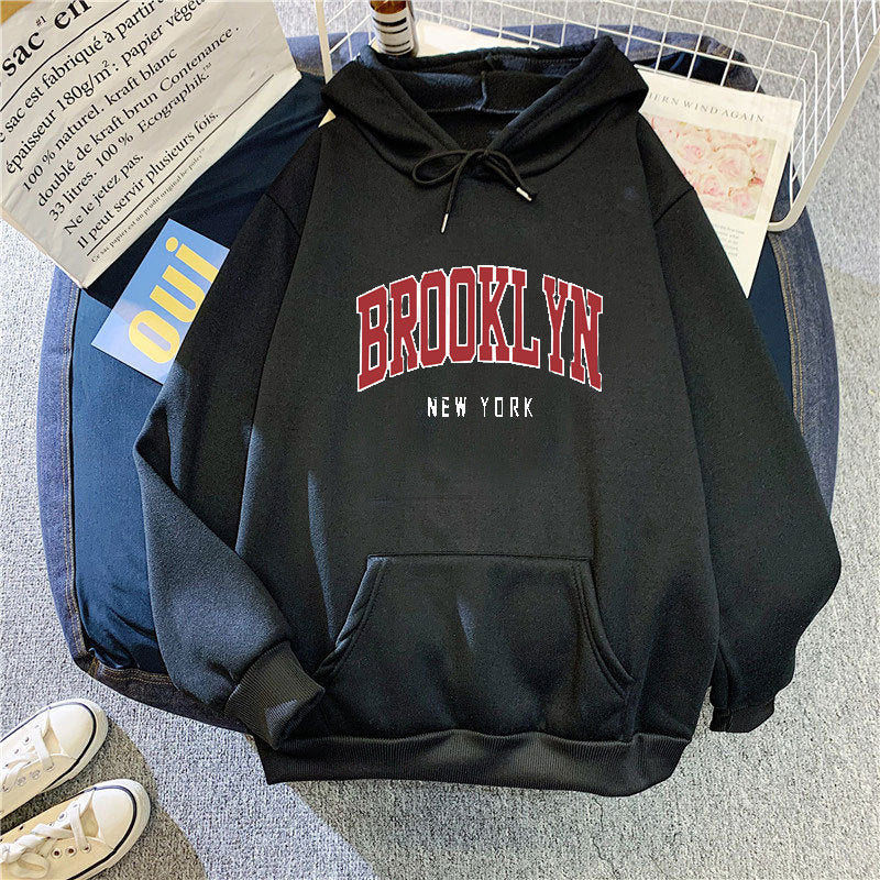 Women's Hoodie with Trendy Brooklyn Print Skjora