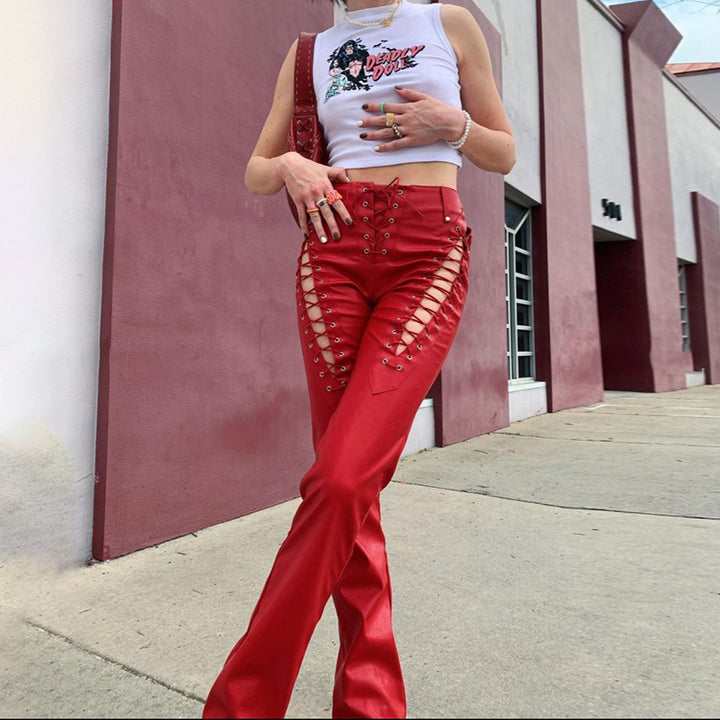 Dame Crop-Top med innovativt cut-out-design og lange ermer Skjora