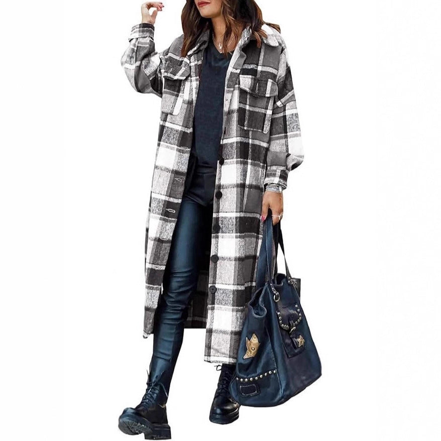 Lang jakke bluse for kvinner i karriere-design Skjora