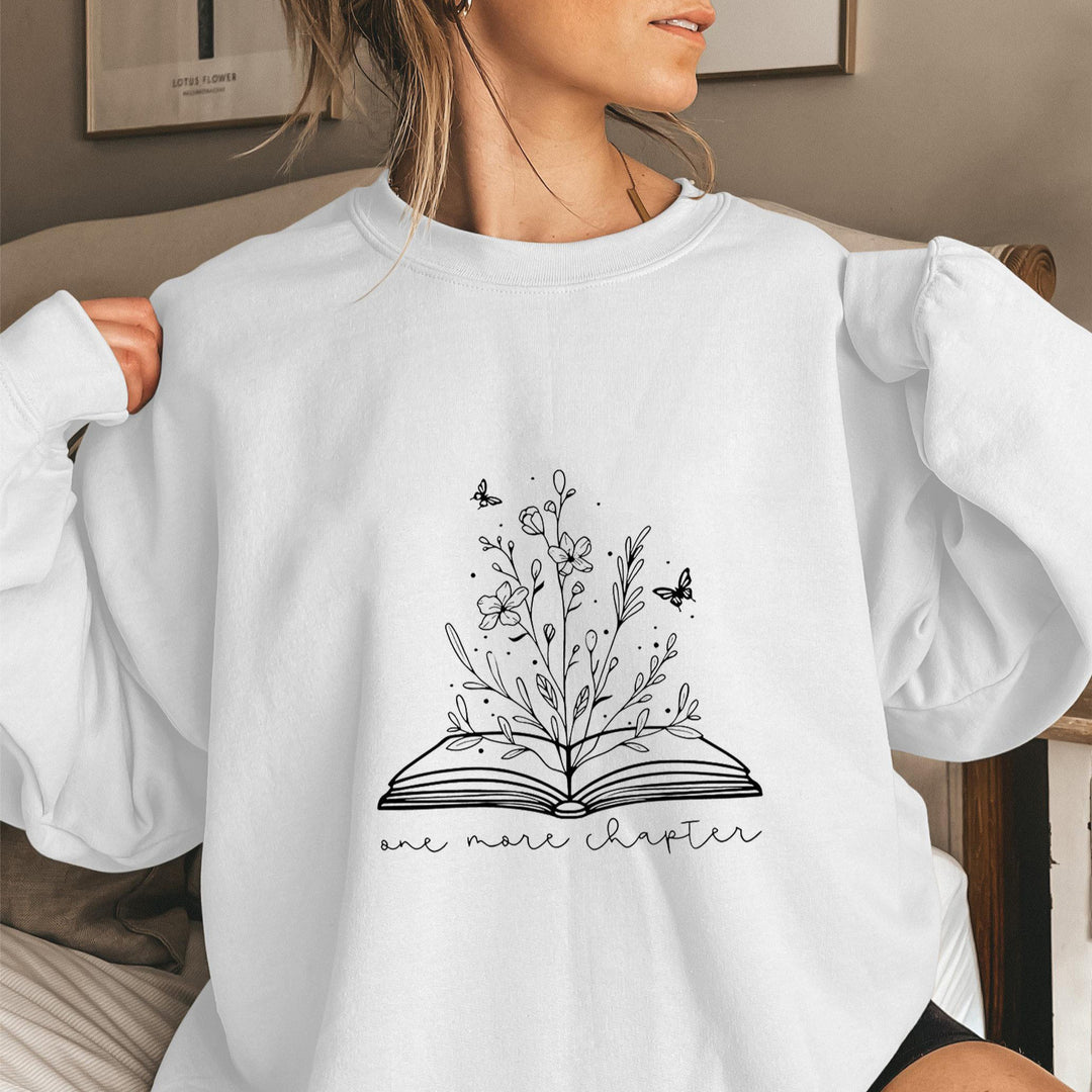 Kvinne genser med elegant blomst design og inspirerende trykk Skjora