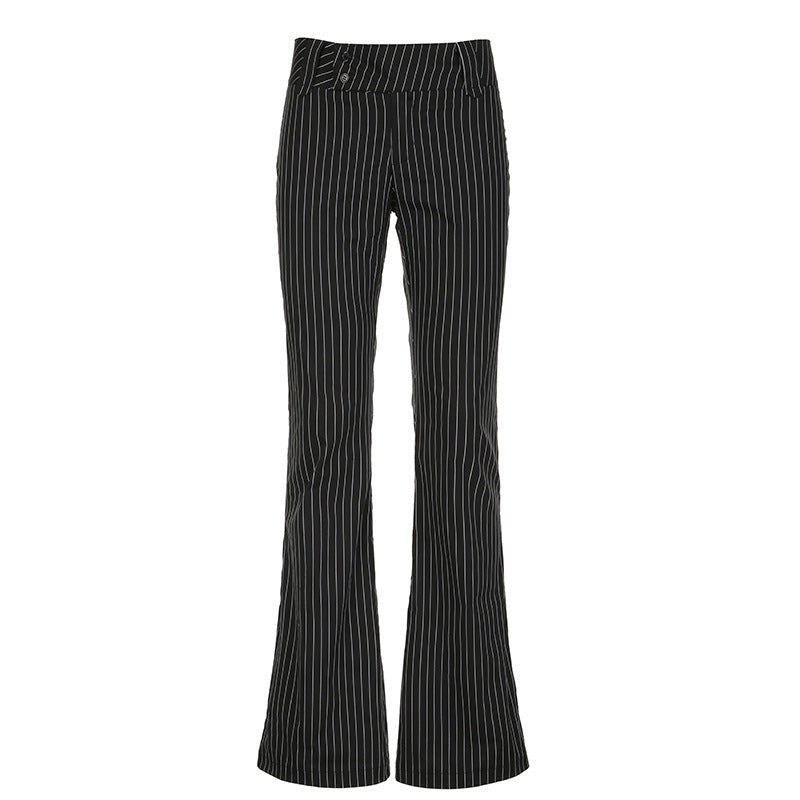 Dame elegante bukser med vertikale striper Skjora